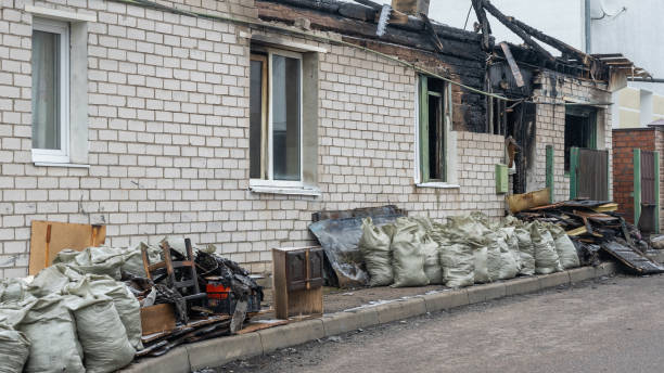 Professional Fire Damage Removal technician working in Center City, MN